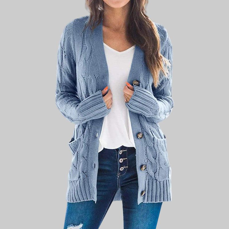 Romy – Button Down Knit Cardigan | Long Sleeve Relaxed Fit