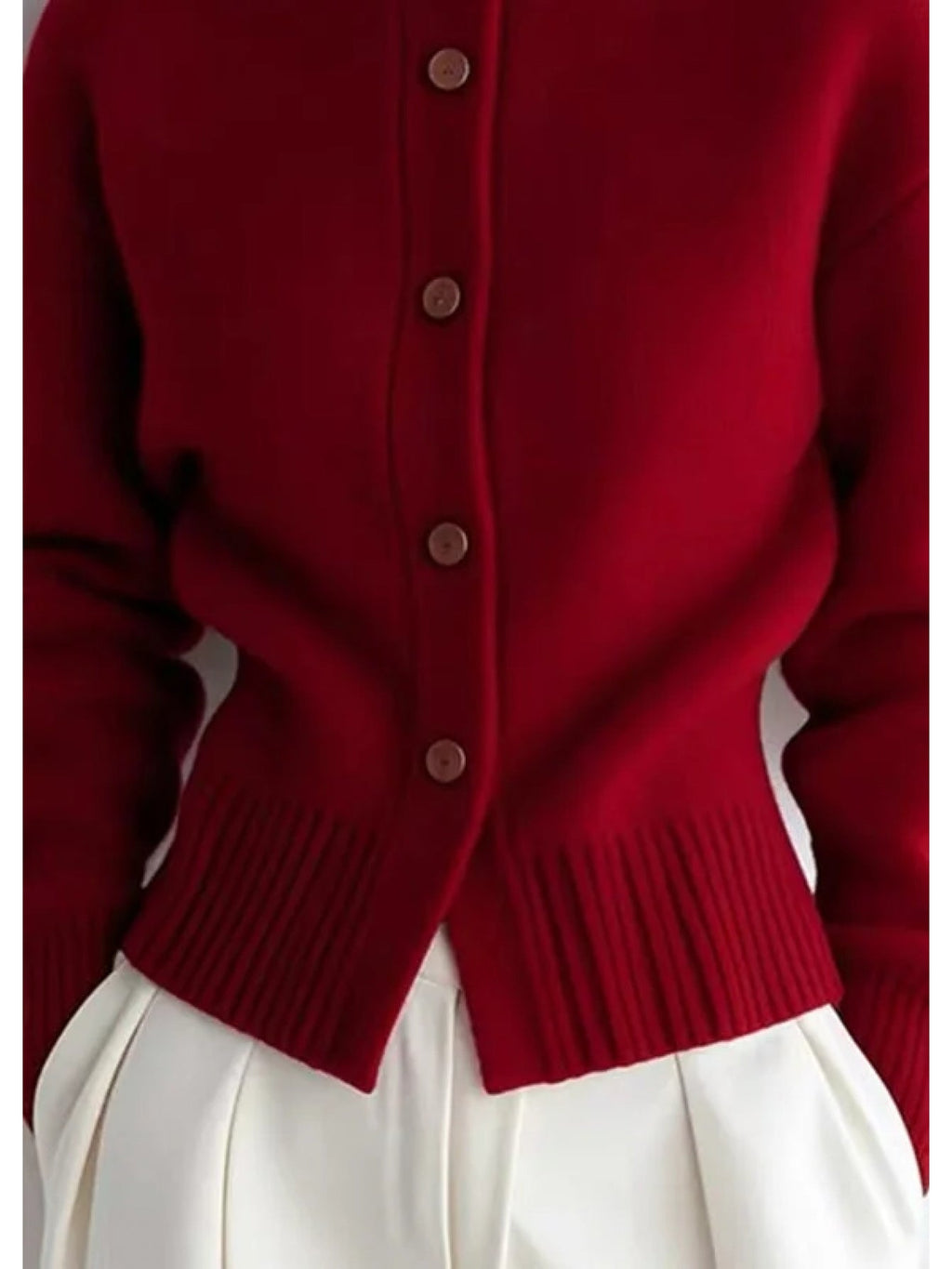 Rosalie Mock Neck Button Front Knit Cardigan – additional view 5