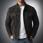 Classic Suede Jacket – Freddie | Structured Fit with Chest Pockets