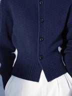 Rosalie Mock Neck Button Front Knit Cardigan – additional view 10