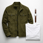 Classic Suede Jacket – Freddie | Structured Fit with Chest Pockets