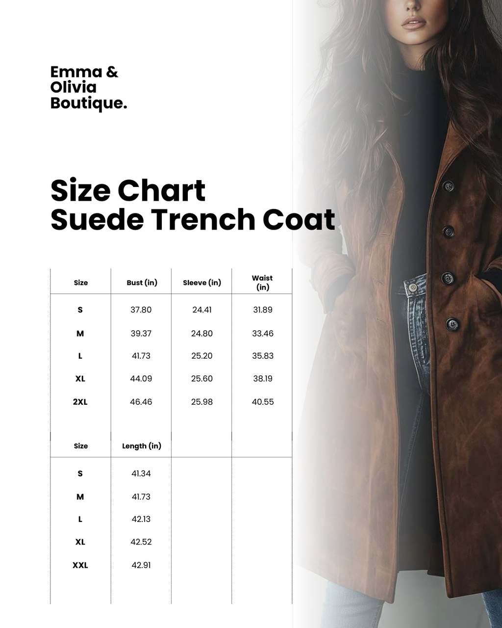 Beatrice vintage suede trench coat, close-up