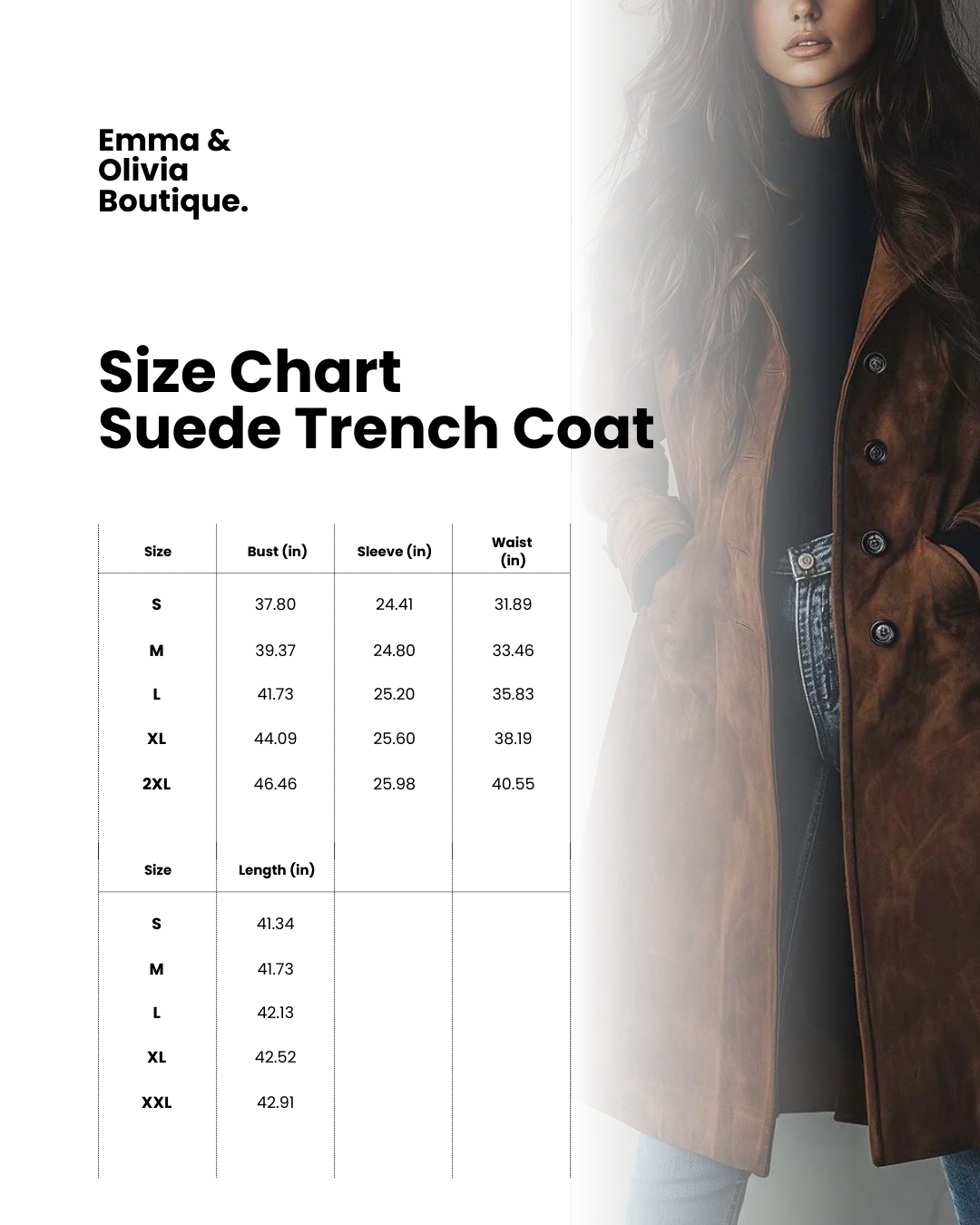 Beatrice vintage suede trench coat, close-up