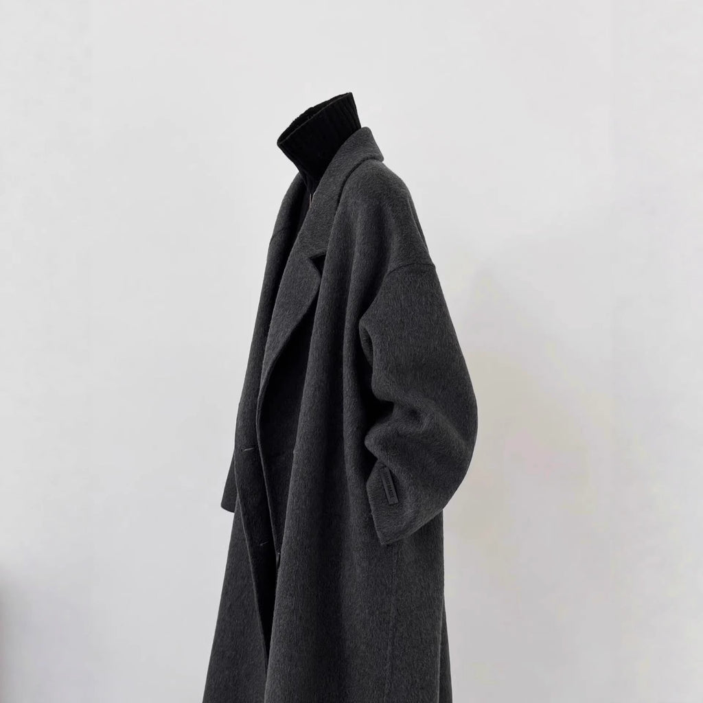 Women's Oversized Long Wool Blend Coat – additional view 2