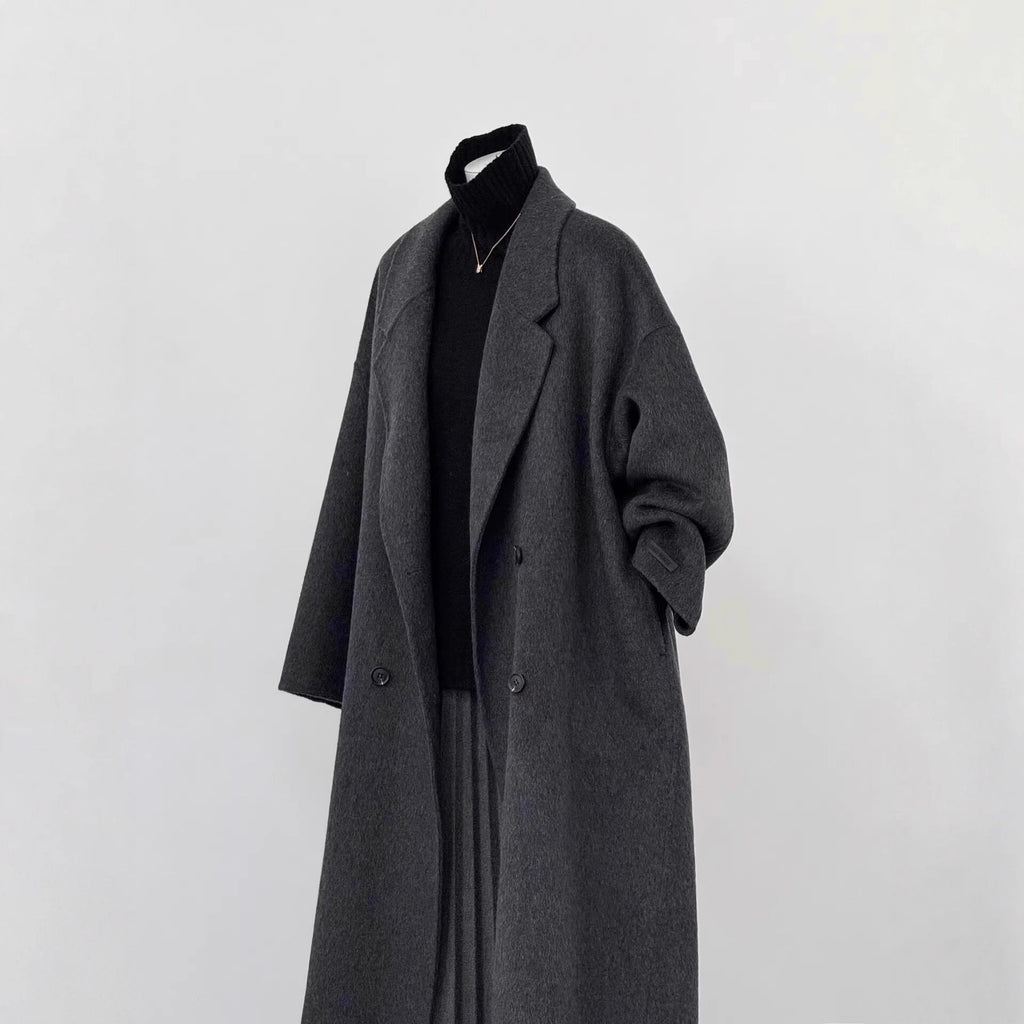 Women's Oversized Long Wool Blend Coat – additional view 1