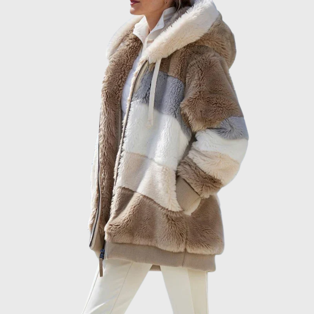 Harper faux fur hooded puffer jacket