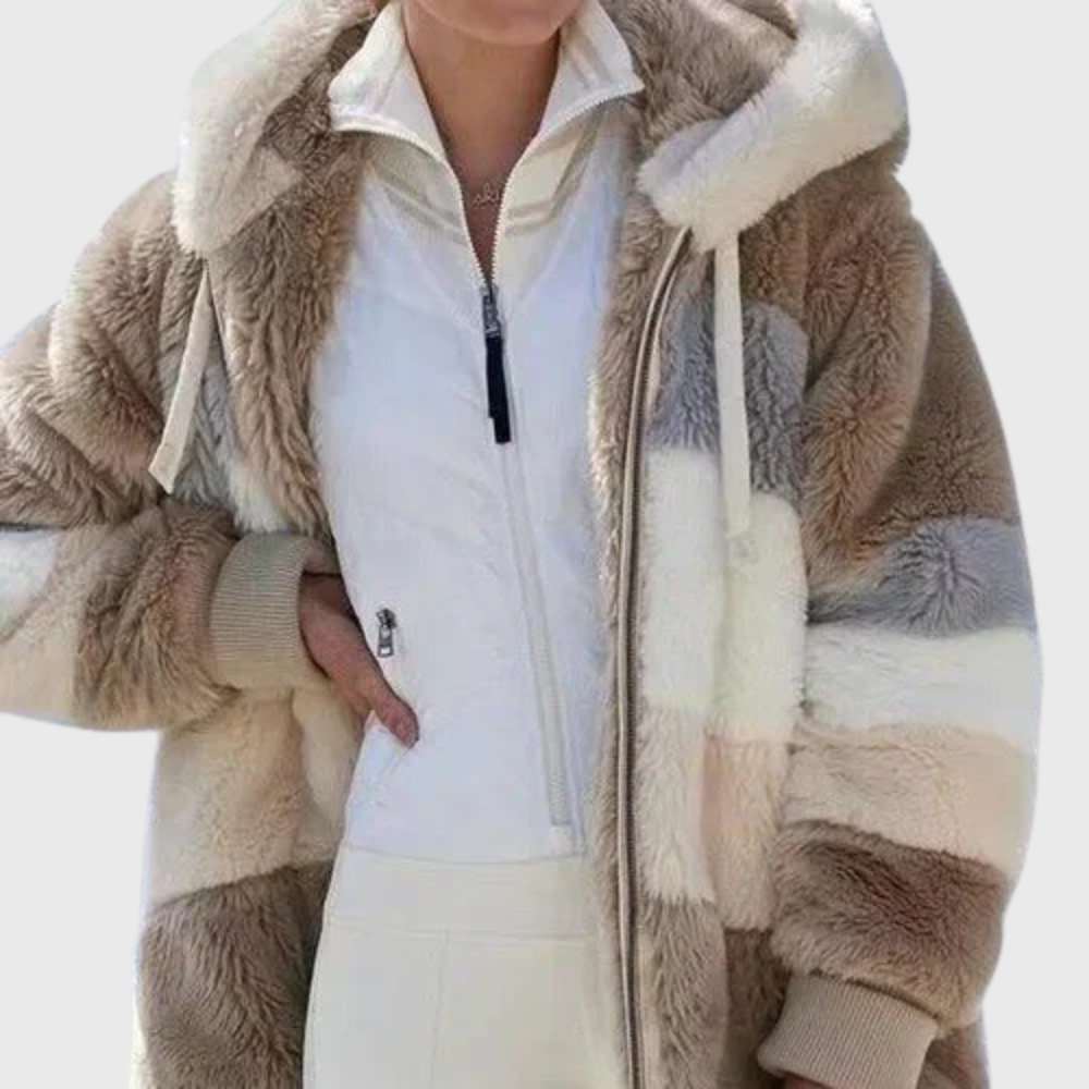 Harper faux fur hooded puffer jacket