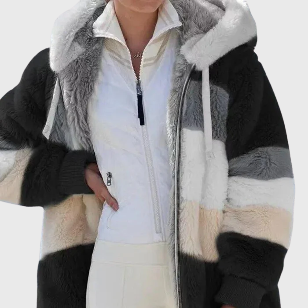 Sofia – Faux Fur Hooded Puffer Jacket | Zip Up Winter Layer