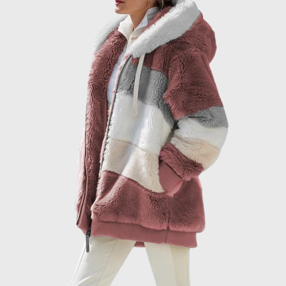 Harper faux fur hooded puffer jacket