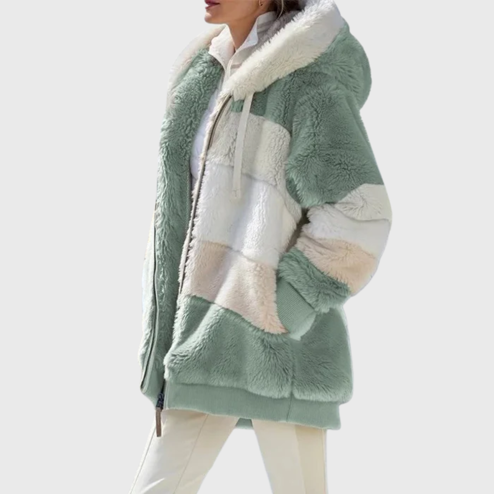 Sofia – Faux Fur Hooded Puffer Jacket | Zip Up Winter Layer