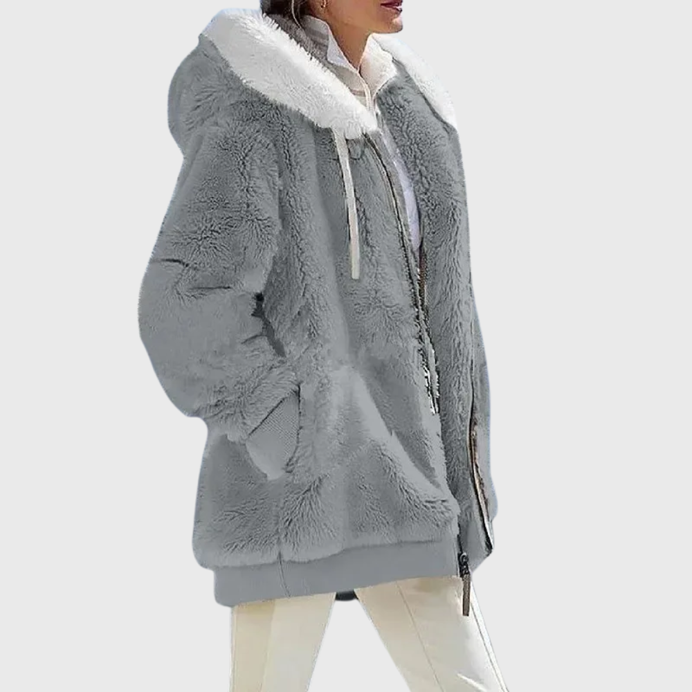 Harper faux fur hooded puffer jacket