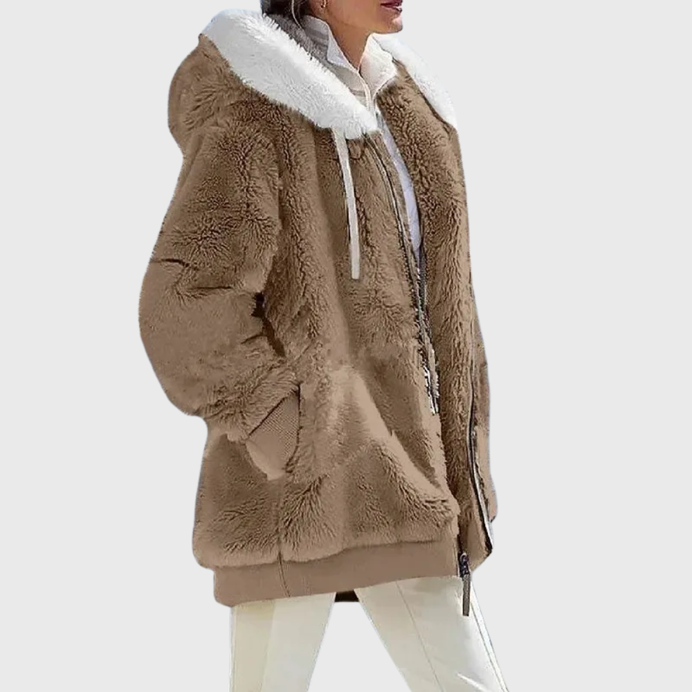 Harper faux fur hooded puffer jacket