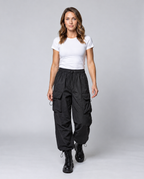 Women's Balloon Leg Cargo Pants – full-length front view