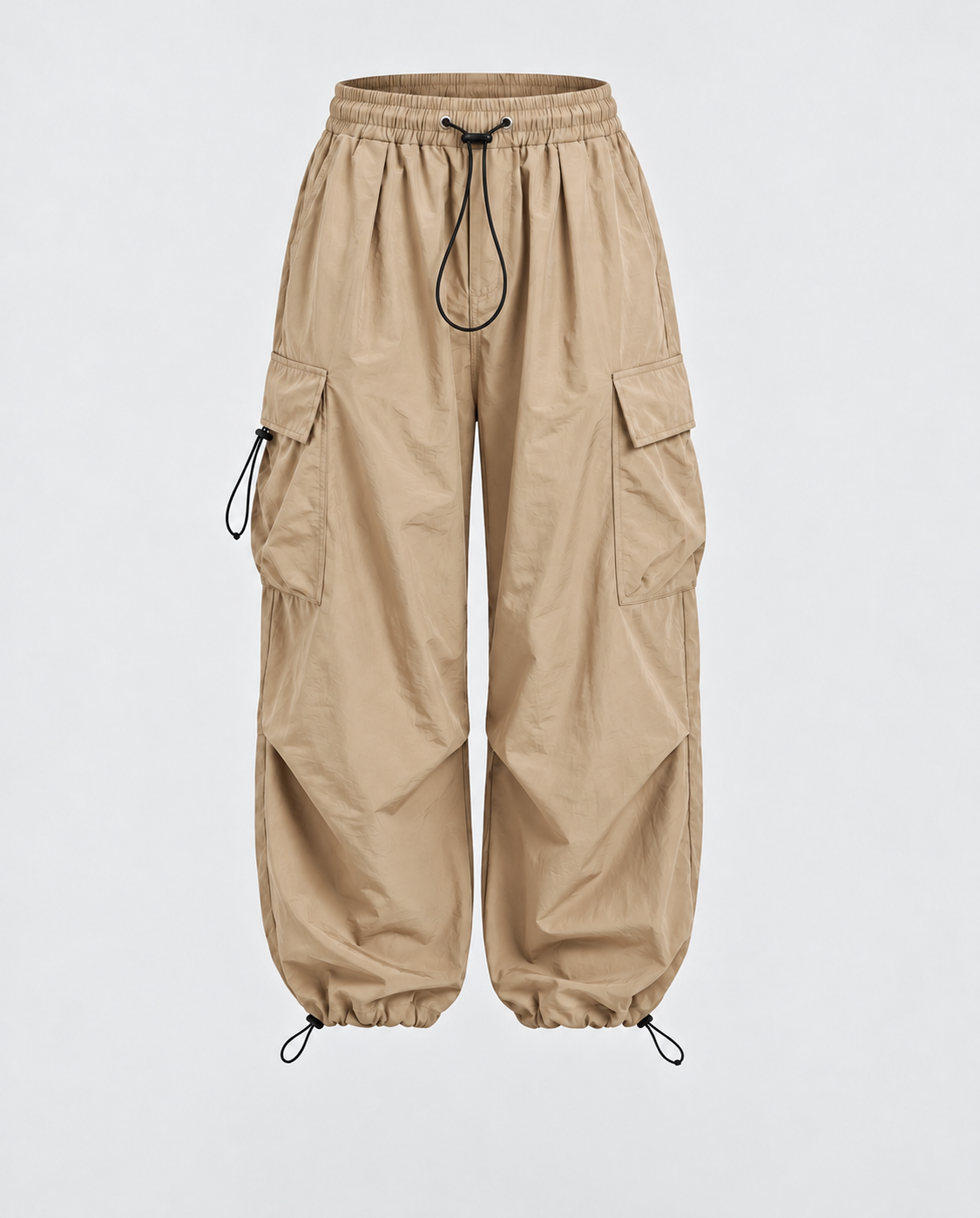 Women's Balloon Leg Cargo Pants in Apricot