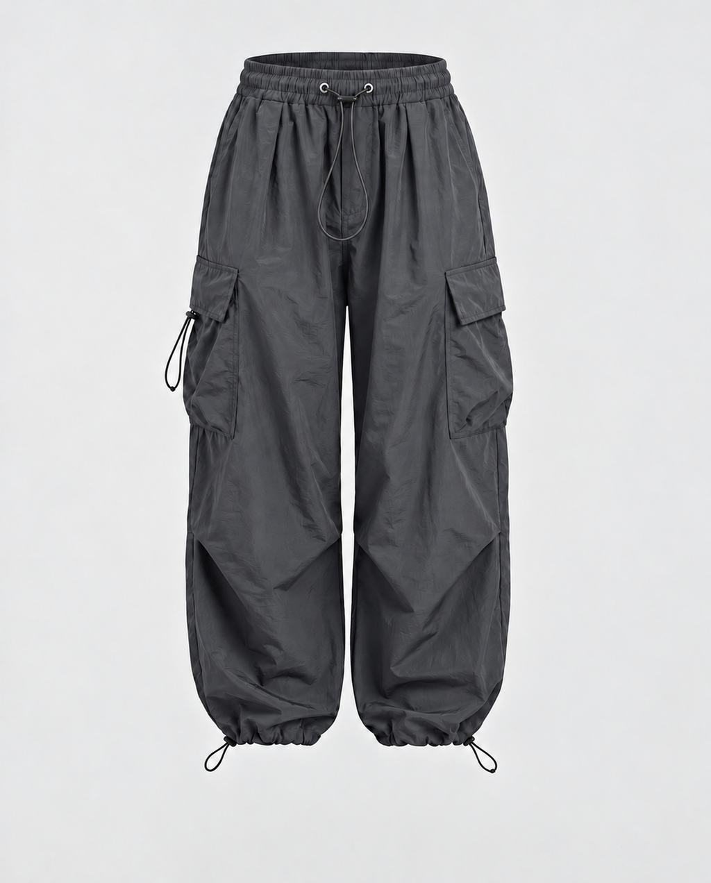Women's Balloon Leg Cargo Pants in Gray
