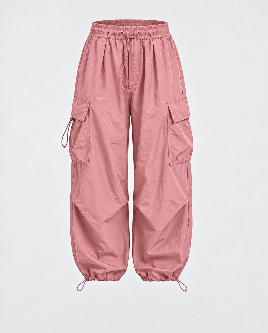 Women's Balloon Leg Cargo Pants in Pink