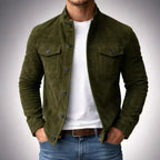 Classic Suede Jacket – Freddie | Structured Fit with Chest Pockets