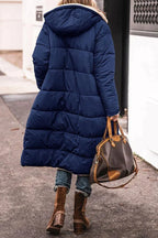 Nadine long teddy-lined coat