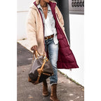 Nadine long teddy-lined coat