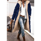 Nadine long teddy-lined coat