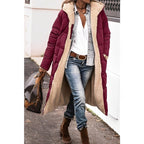 Nadine long teddy-lined coat