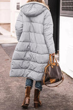 Nadine long teddy-lined coat