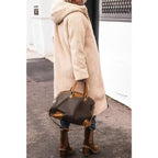 Nadine long teddy-lined coat