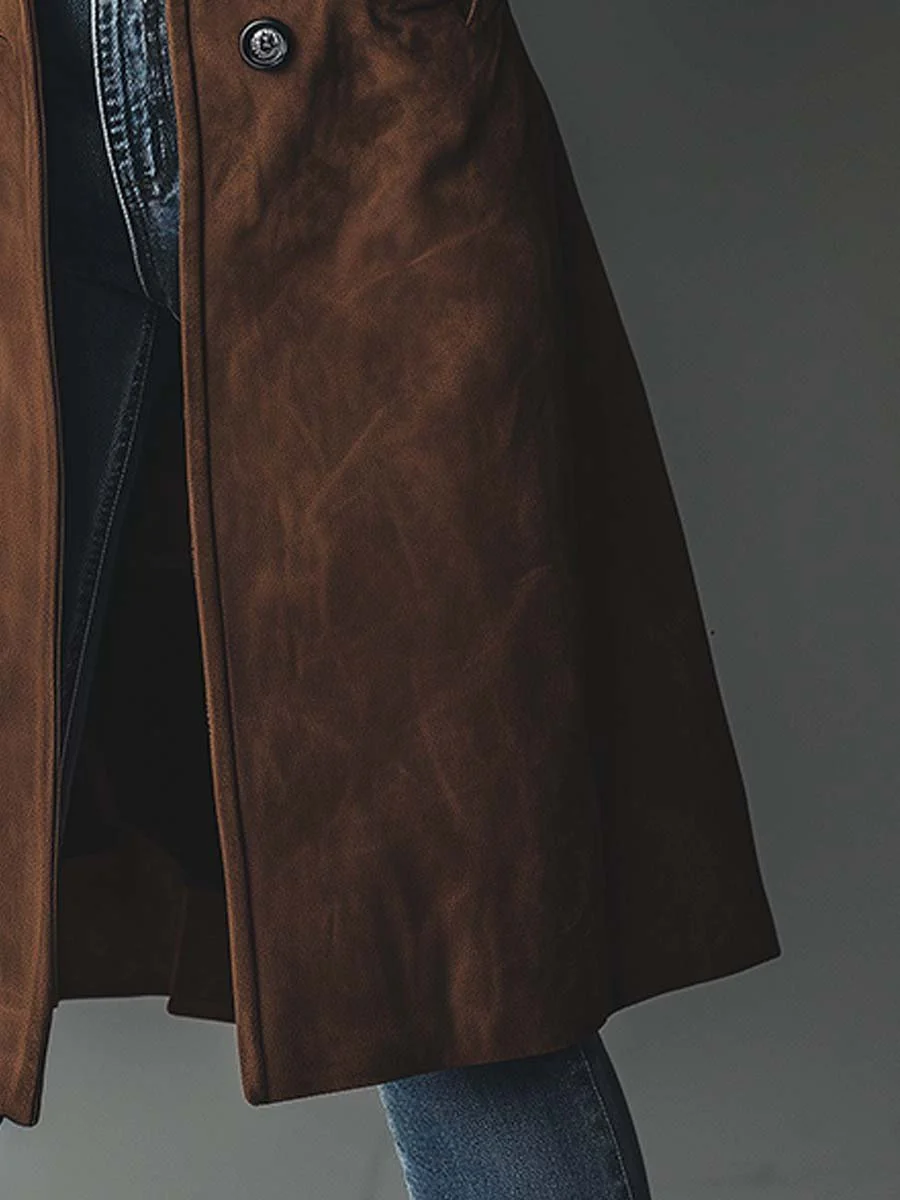 Beatrice vintage suede trench coat, styled look