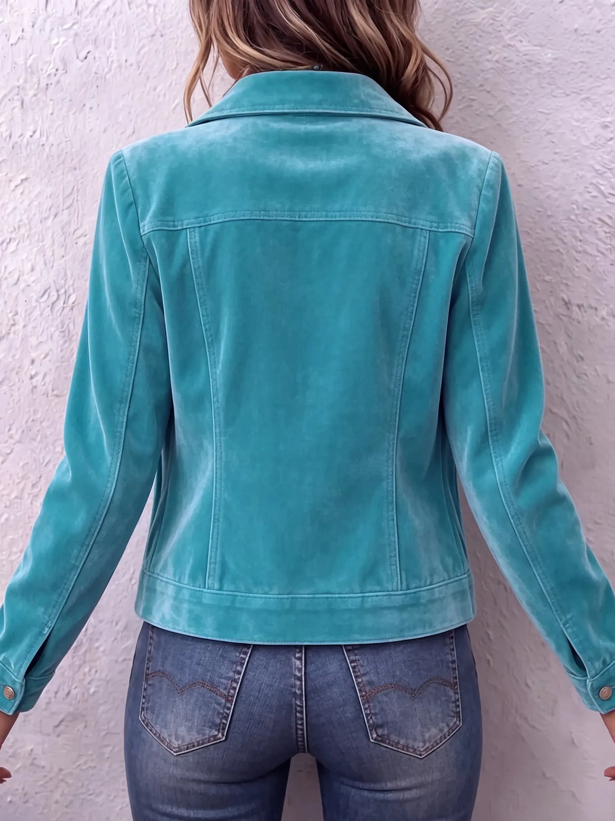 Amandria – Vintage Wash Button Up Jacket | Chest Pockets, Classic Cut