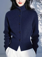Rosalie Mock Neck Button Front Knit Cardigan – additional view 9