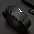 Preston automatic buckle leather belt, second detail view