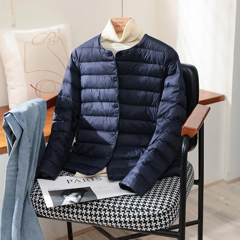 Novalee – Quilted Lightweight Jacket | Snap Front for Spring & Fall