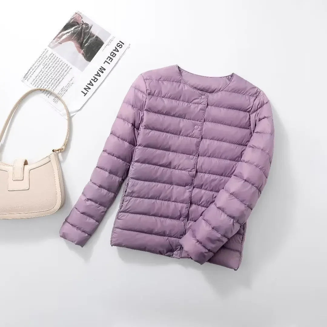 Novalee – Quilted Lightweight Jacket | Snap Front for Spring & Fall