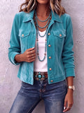 Lorelai vintage wash button up jacket