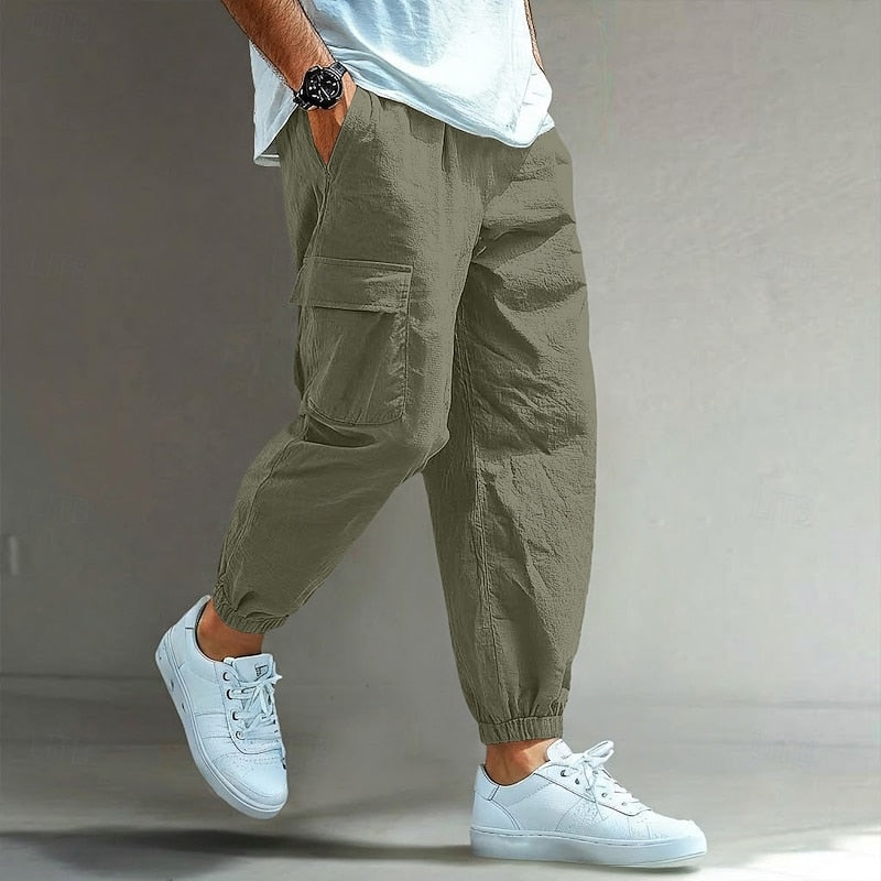 Gordon Relaxed Fit Cargo Pants in Green